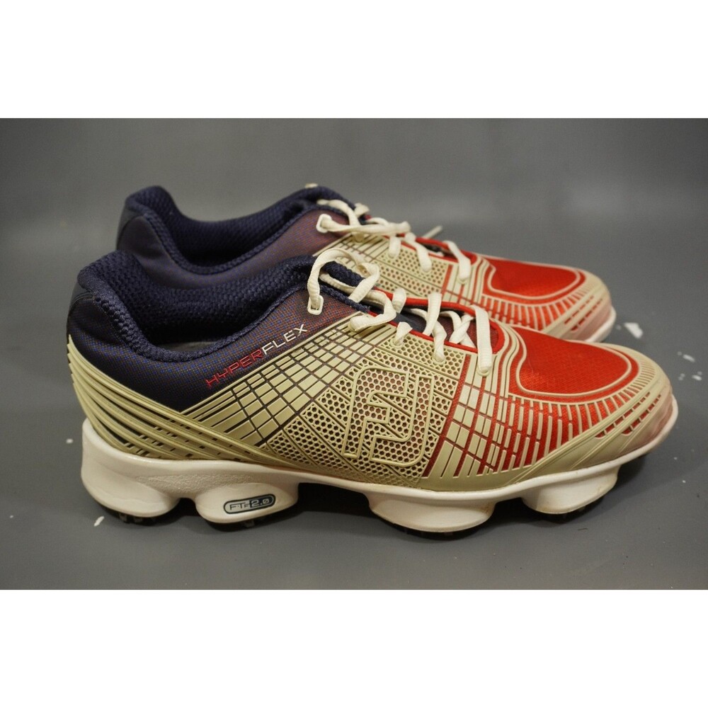 FootJoy Hyperflex II Mens Golf Shoes 51033 Sz 8.5M Red White Blue Soft Cleats